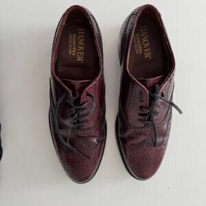 Hanover Masterflex All Leather Made in USA Size 8 D/B Men's Wingtip Dress Shoes